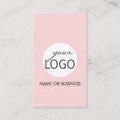 QRコードライトピンクプロフェッショナルロゴ垂直 名刺 (正面)