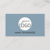 QRコードライトブルー淡い色のプロフェッショナルロゴ 名刺 (正面)