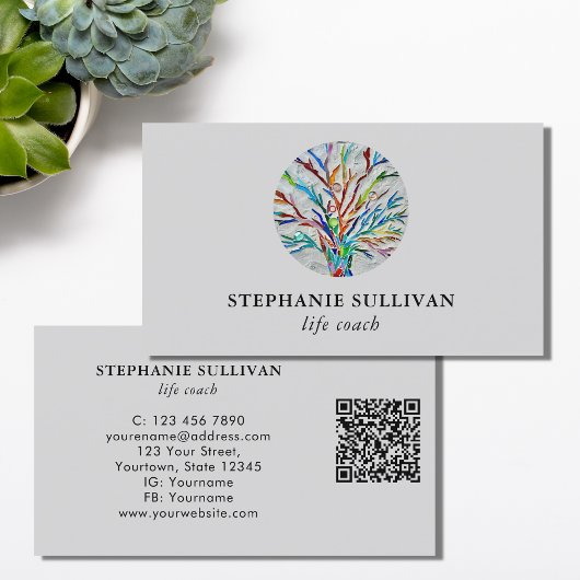 QRコードライフコーチ 名刺