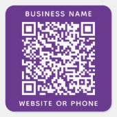 QRコードラウンドビジネス スクエアシール (正面)