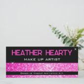 QRコードラグジュアリーホットピンクガールネオンギフト証明書 (スタンド正面)