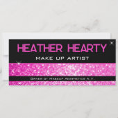 QRコードラグジュアリーホットピンクガールネオンギフト証明書 (正面)