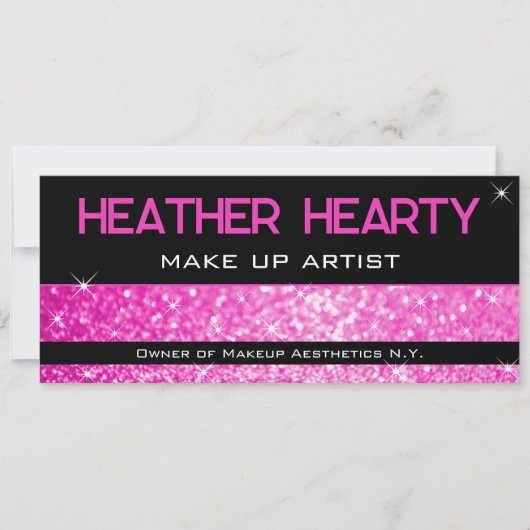 QRコードラグジュアリーホットピンクガールネオンギフト証明書 (正面)