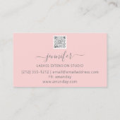 QRコードラッシュ拡張機能ゴールデンスクリプトピンク 名刺 (裏面)