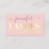 QRコードラッシュ拡張機能ゴールデンスクリプトピンク 名刺 (正面)