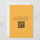 QRコードラブアットファーストSpritzオレンジブライダルシャワー 招待状 (裏面)