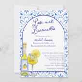 QRコードラブ&リモンチェロイタリアンブライダルシャワー 招待状 (正面)