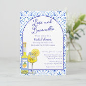 QRコードラブ&リモンチェロイタリアンブライダルシャワー 招待状 (スタンド正面)