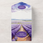 QRコードラベ素朴ンダー結婚ズ オールインワン招待状 (外側)