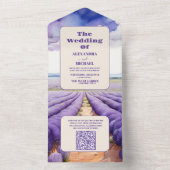 QRコードラベ素朴ンダー結婚ズ オールインワン招待状 (内側)