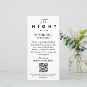 QRコードリハーサルディナー感謝カード サンキューカード (スタンド正面)