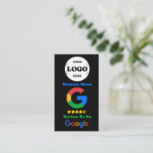 Qrコードリンクとロゴを使用したGoogleレビュー 名刺 (スタンド正面)