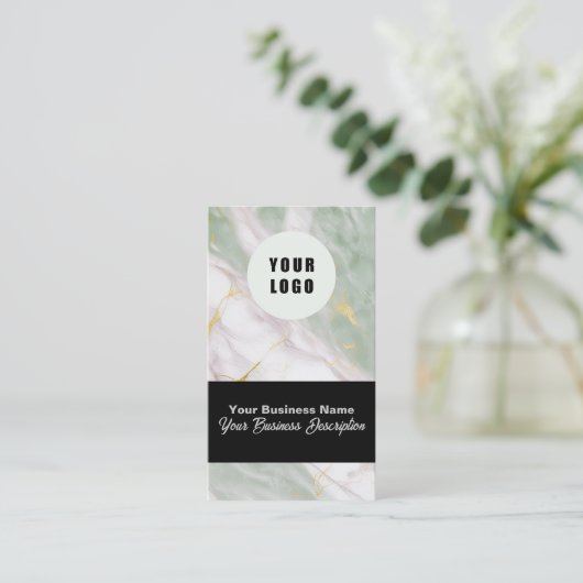 QRコードリンクを使用したGoogleレビュー 名刺 (スタンド正面)