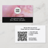 QRコードリンクを使用したGoogleレビュー 名刺 (正面/裏面)