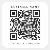 QRコードリンクミニマル会社名 スクエアシール (正面)