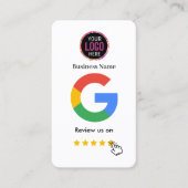 QRコードリンク付きGoogleレビュービジネスカード 名刺 (正面)