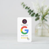 QRコードリンク付きGoogleレビュービジネスカード 名刺 (スタンド正面)