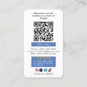 QRコードリンク付きGoogleレビュービジネスカード 名刺 (裏面)
