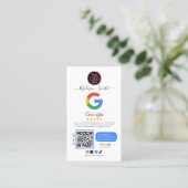 QRコードリンク付きGoogleレビュー名刺 名刺 (スタンド正面)