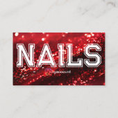 QRコードレッドプロフェッショナルネイリストテンプレート 名刺 (裏面)