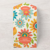 QRコードレトロタイポグラフィサマーサン結婚ズ オールインワン招待状 (外側)