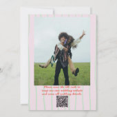 QRコードレトロ手描きマルティニ結婚写真 招待状 (裏面)