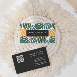 QRコードレトロ離れGROOVY植物学 名刺