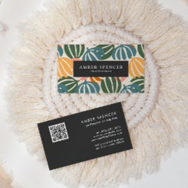 QRコードレトロ離れGROOVY植物学 名刺