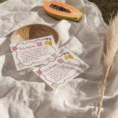 QRコードレモンベビーガールレジストリ エンクロージャーカード