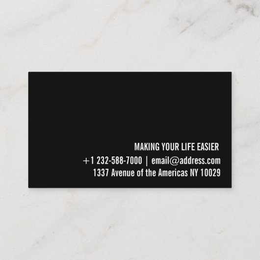 QRコードロゴまたは写真名刺 名刺 (裏面)