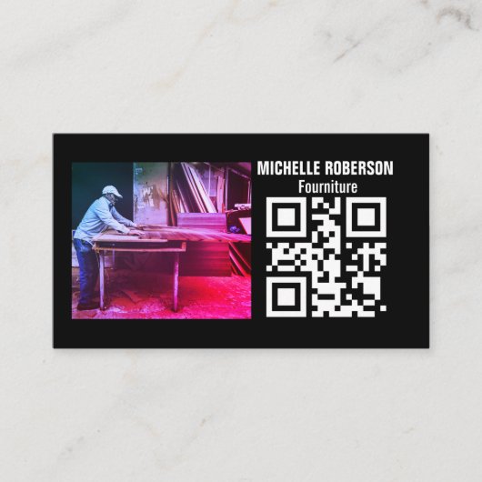 QRコードロゴまたは写真名刺 名刺 (正面)