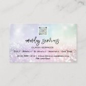 QRコードロゴオンラインショップエレガントグリッター 名刺 (裏面)