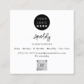 QRコードロゴオンラインショップフレームホログラフィック スクエア名刺 (裏面)