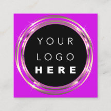 QRコードロゴオンラインショップフレーム金ゴールドVivd Purple