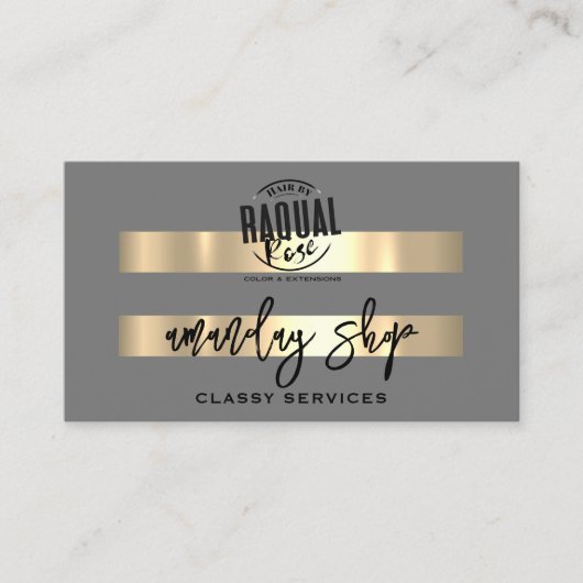 QRコードロゴオンラインショップ金ゴールドグレープロフェッショナル 名刺 (正面)