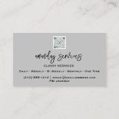 QRコードロゴオンラインショップ金ゴールドグレーモダン 名刺 (裏面)