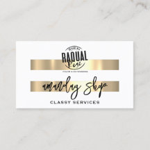 QRコードロゴオンラインショップ金ゴールド白モダン