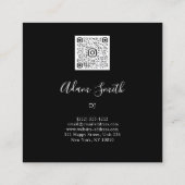 QRコードロゴカスタムカスタム白黒枠 スクエア名刺 (裏面)