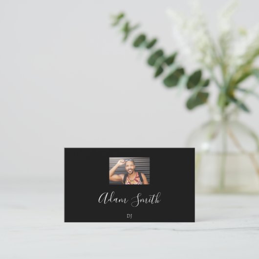 QRコードロゴカスタムカスタム白黒 名刺 (スタンド正面)