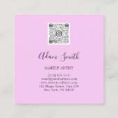 QRコードロゴカスタムカスタム薄紫 スクエア名刺 (裏面)