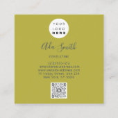 QRコードロゴカスタムカスタム スクエア名刺 (裏面)