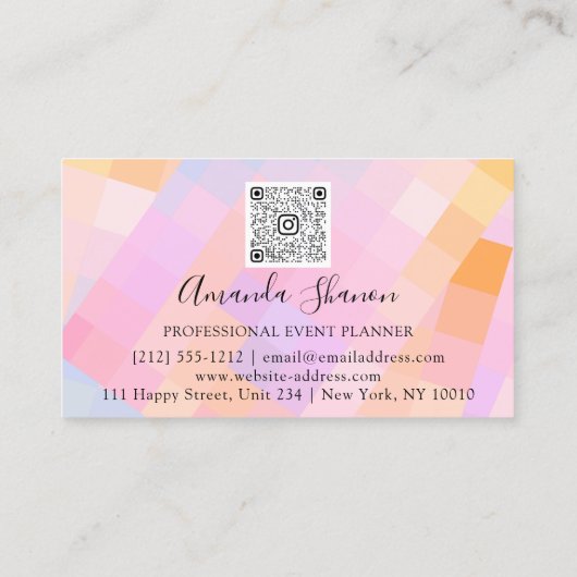 QRコードロゴカスタムフォト実在エステート 名刺 (裏面)