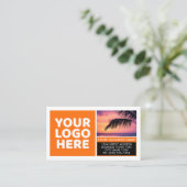 QRコードロゴカレンダーブラン連絡ドカラー会社 名刺 (スタンド正面)