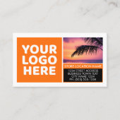 QRコードロゴカレンダーブラン連絡ドカラー会社 名刺 (正面)