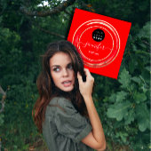 QRコードロゴグリッター金ゴールドレッドショップブティック スクエア名刺