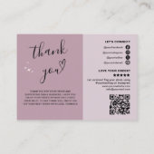 Qrコードロゴソーシャルメディアモダンに感謝 名刺 (裏面)