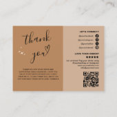Qrコードロゴソーシャルメディアモダンに感謝 名刺 (裏面)