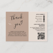 Qrコードロゴソーシャルメディアモダンに感謝 名刺 (裏面)
