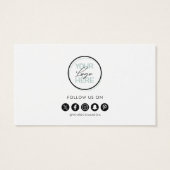 QRコードロゴソーシャルメディア名刺 (裏面)