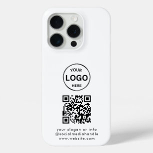 Qrコードロゴビジネスのミニマリストシンプル iPhone 15 Proケース